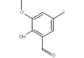 2-Hydroxy-5-iodo-3-methoxybenzaldehyde structure, CAS 7259-14-0