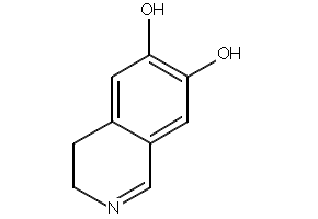 6,7-Dihydroxy-3,4-dihydroisoquinoline structure, CAS 4602-83-9