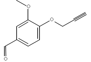 3-Methoxy-4-prop-2-ynyloxy-benzaldehyde structure, CAS 5651-83-2