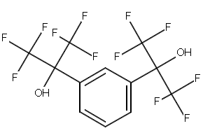 1,4-Bis(hexafluoro-alpha-hydroxyisopropyl)benzene structure, CAS 54736-43-5