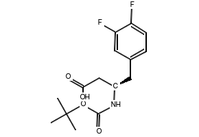 Boc-(R)-3-Amino-4-(3,4-difluorophenyl)butanoicacid structure, CAS 269396-59-0