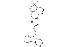 Fmoc-(R)-3-Amino-4-(3-trifluoromethylphenyl)butanoicacid structure, CAS 269726-75-2