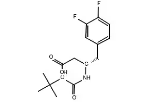 Boc-(S)-3-Amino-4-(3,4-difluorophenyl)butanoicacid structure, CAS 270063-54-2
