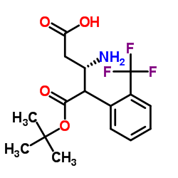 Boc-(S)-3-Amino-4-(2-trifluoromethylphenyl)butanoicacid structure, CAS 270065-74-2