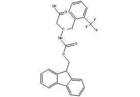 Fmoc-(S)-3-Amino-4-(2-trifluoromethylphenyl)butanoicacid structure, CAS 270065-75-3