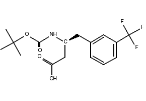 Boc-(S)-3-Amino-4-(3-trifluoromethylphenyl)butanoicacid structure, CAS 270065-77-5
