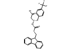 Fmoc-(S)-3-Amino-4-(4-trifluoromethylphenyl)butanoicacid structure, CAS 270065-81-1