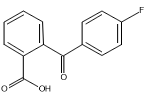 2-(4-Fluorobenzoyl)benzoicacid structure, CAS 7649-92-5