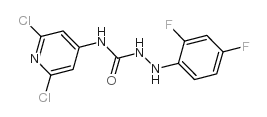 N1-(2,6-Dichloro-4-pyridyl)-2-(2,4-difluorophenyl)hydrazine-1-carboxamide structure, CAS 286436-18-8