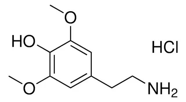 3,5-Dimethoxy-4-hydroxyphenethylaminehydrochloride structure, CAS 2176-14-9
