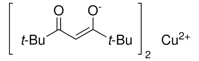 Copper(II)bis(2,2,6,6-tetramethyl-3,5-heptanedionate) structure, CAS 14040-05-2