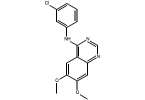 4-(3-Chloroanilino)-6,7-dimethoxyquinazolineHCl structure, CAS 153436-53-4