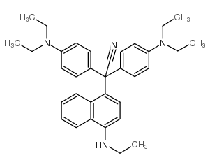 Bis(4-N,N-Diethylaminophenyl)-(4-N-ethylaminonaphthalen-1-yl)acetonitrile structure, CAS 57855-48-8