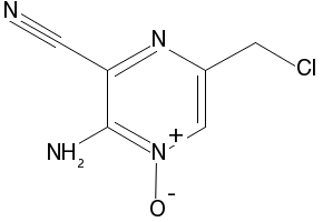 2-Amino-3-cyano-5-chloromethylpyrazine-1-oxide structure, CAS 40127-89-7