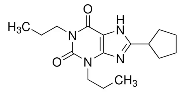 8-Cyclopentyl-1,3-dipropylxanthine structure, CAS 102146-07-6
