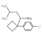 1-[1-(4-Chloropyenyl)cyclobutyl]-3-Methylbutylamine structure, CAS 84467-54-9