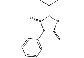 Phenylthiohydantoin-valine structure, CAS 4333-20-4