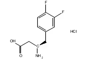 (R)-3-Amino-4-(3,4-difluorophenyl)butanoicacidhydrochloride structure, CAS 269396-58-9