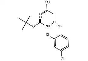 (S)-3-Amino-4-(2,4-dichlorophenyl)butanoicacidhydrochloride structure, CAS 270063-47-3