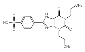 1,3-Dipropyl-8-P-sulfophenylxanthine structure, CAS 89073-57-4