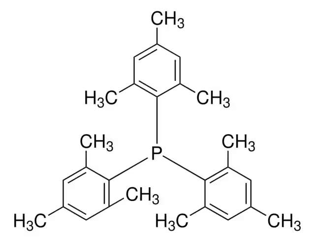 Trimesitylphosphine structure, CAS 23897-15-6