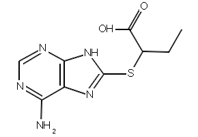 2-[(6-Amino-9H-Purin-8-yl)thio]butanoicacid structure, CAS 436086-77-0