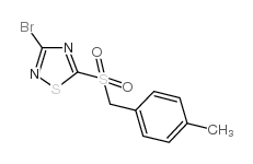 3-Bromo-5-(4-methylbenzylsulfonyl)-1,2,4-thiadiazole structure, CAS 494763-25-6