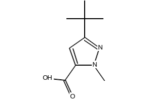 3-(tert-Butyl)-1-methylpyrazole-5-carbonylchloride structure, CAS 160842-62-6