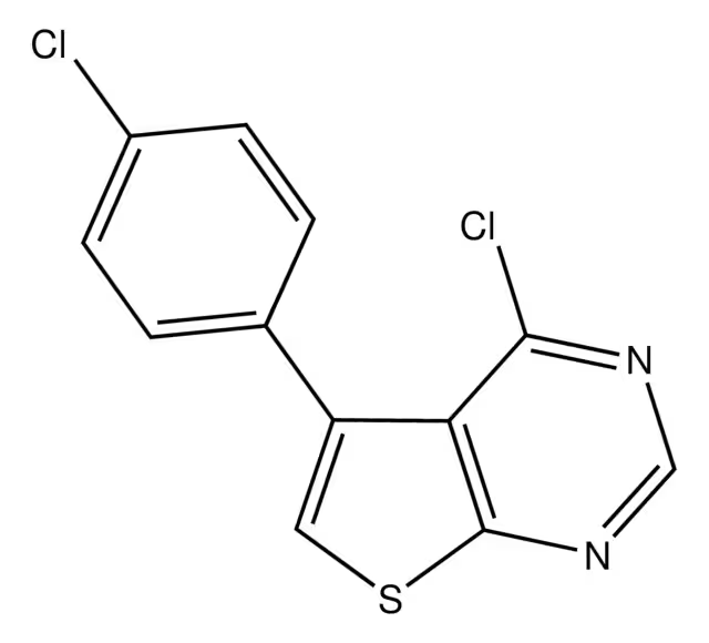 4-Chloro-5-(4-chlorophenyl)thieno[2,3-d]pyrimidine structure, CAS 331761-46-7