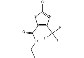 Ethyl2-chloro-4-(trifluoromethyl)-1,3-thiazole-5-carboxylate structure, CAS 72850-52-3