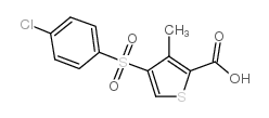 4-(4-Chlorobenzenesulfonyl)-3-methylthiophene-2-carboxylicacid structure, CAS 175137-65-2