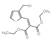 Diethyl2-([3-(bromomethyl)-2-thienyl]methylene)malonate structure, CAS 104085-30-5