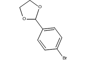 2-(4-Bromophenyl)-1,3-dioxolane structure, CAS 10602-01-4