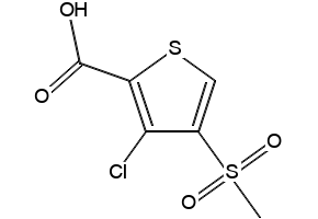 3-Chloro-4-(Methylsulfonyl)Thiophene-2-CarboxylicAcid structure, CAS 175201-86-2