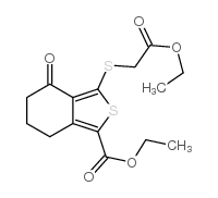 Ethyl3-[(2-ethoxy-2-oxoethyl)thio]-4-oxo-4,5,6,7-tetrahydrobenzo[c]thiophene-1-carboxylate structure, CAS 172516-34-6