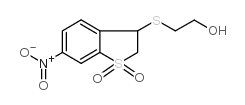 3-[(2-Hydroxyethyl)thio]-6-nitro-2,3-dihydro-1H-1lambda6-benzo[B]thiophene-1,1-dione structure, CAS 175203-70-0