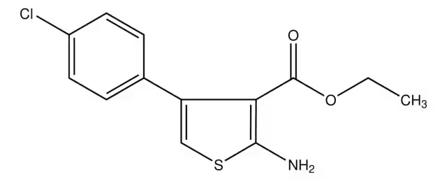 Ethyl2-Amino-4-(4-Chlorophenyl)Thiophene-3-Carboxylate structure, CAS 65234-09-5