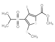 Methyl3-iodo-4-(isopropylsulfonyl)-5-(methylthio)thiophene-2-carboxylate structure, CAS 175202-13-8