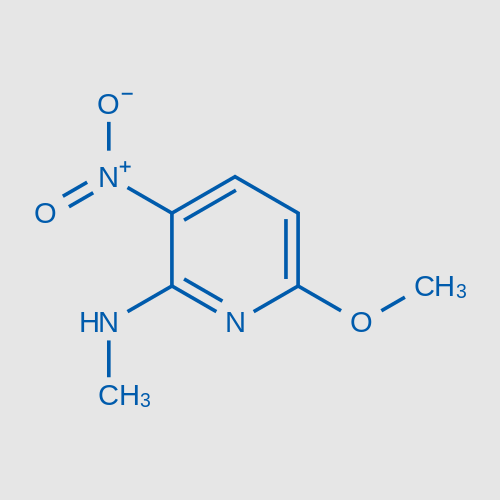 2-Methylamino-3-nitro-6-methoxypyridine structure, CAS 94166-58-2