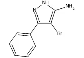 4-Bromo-3-phenyl-1H-pyrazol-5-amine structure, CAS 2845-78-5