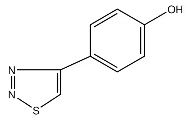 4-(1,2,3-Thiadiazol-4-yl)phenol structure, CAS 59834-05-8