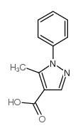 3-Methyl-2-phenylpyrazole-4-carboxylicacid structure, CAS 91138-00-0