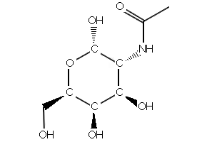 2-Acetamido-2-deoxy-D-galactopyranose structure, CAS 14215-68-0