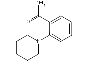 2-Piperidinobenzamide structure, CAS 3430-40-8