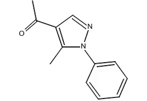 4-Acetyl-5-methyl-1-phenylpyrazole structure, CAS 6123-63-3