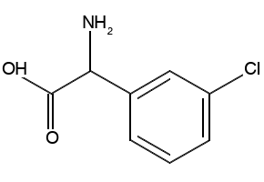 Amino-(3-chloro-phenyl)aceticacid structure, CAS 7292-71-9