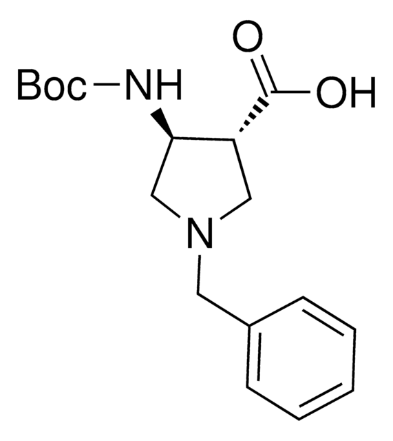 Trans-4-Boc-amino-1-benzylpyrrolidine-3-carboxylicacid structure, CAS 628725-28-0