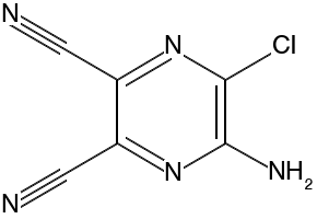 5-Amino-6-chloro-2,3-dicyanopyrazine structure, CAS 56413-96-8