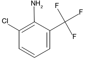 2-Chloro-6-trifluoromethylaniline structure, CAS 433-94-3
