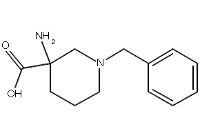 3-Amino-1-benzyl-3-piperidinecarboxylicacid structure, CAS 13725-02-5